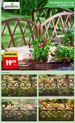 Zestaw 4 płotków ogrodowych promocja w Biedronka