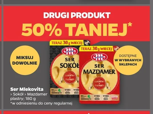 Ser Mazdamer Mlekovita plastry promocja w Netto