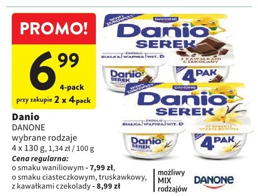 Danio wybrane rodzaje 4-pack promocja w Intermarche
