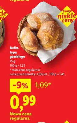 Bułka typu górskiego promocja w Lidl
