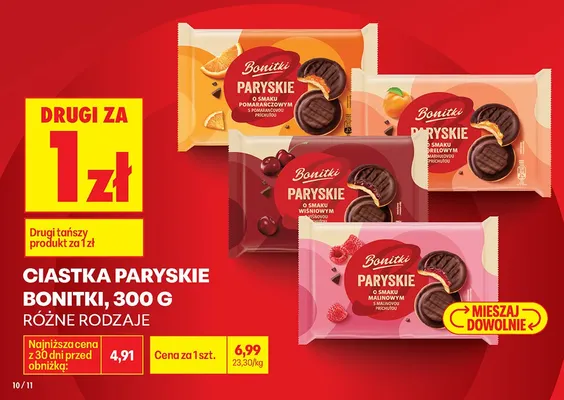 Ciastka paryskie różne rodzaje promocja w Biedronka