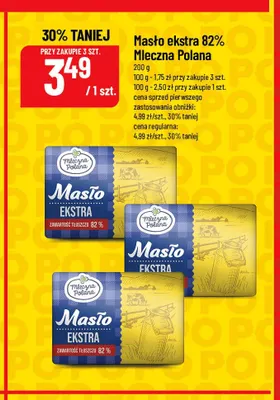 Masło ekstra Mleczna Polana 82% promocja w POLOmarket