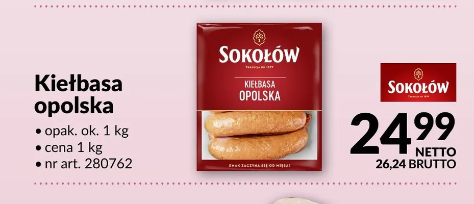 Kiełbasa śląska Sokołów grill house promocja w Makro