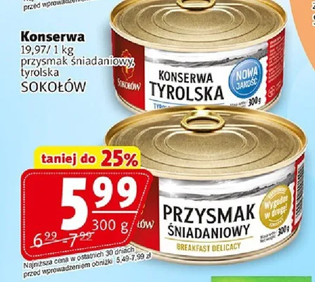 Konserwa tyrolska Sokołów promocja w Prim Market