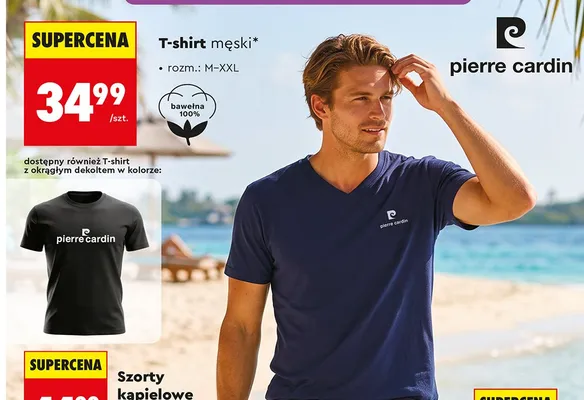 T-shirt męski Pierre Cardin promocja w Biedronka