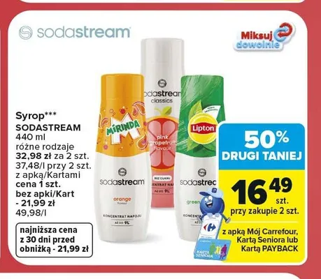 Syrop SodaStream Lipton promocja w Carrefour
