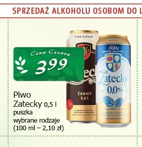 Piwo Zatecky promocja w CEZAR Delikatesy