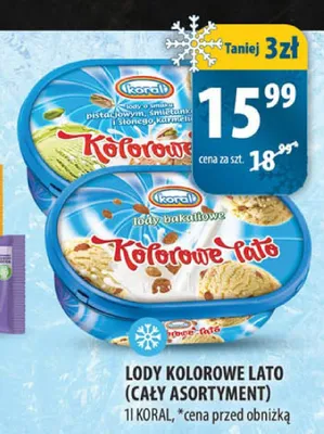 Lody Kolorowe Lato Koral promocja w Arhelan