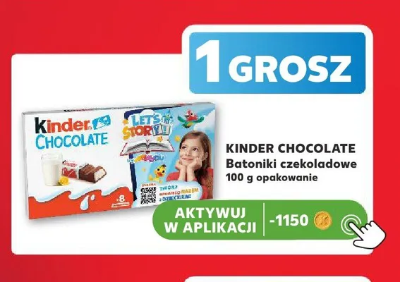 Batoniki czekoladowe Kinder Chocolate promocja w Kaufland