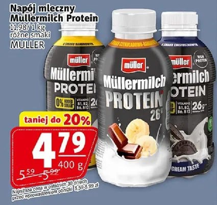 Napój mleczny Müllermilch Protein promocja w Prim Market