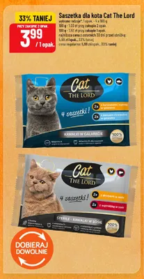 Saszetka dla kota Cat The Lord sterile kawałki w sosie 4-pak promocja w POLOmarket