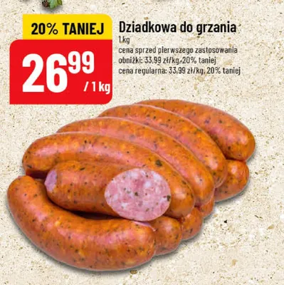 Kiełbasa Dziadkowa do grzania promocja w POLOmarket