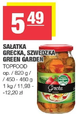 Sałatka grecka, szwedzka - Green Garden promocja w SPAR