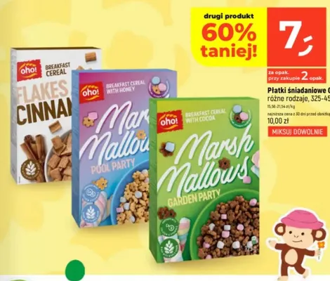 Płatki śniadaniowe Oho! Marsh Mallows Garden Party promocja w Dealz
