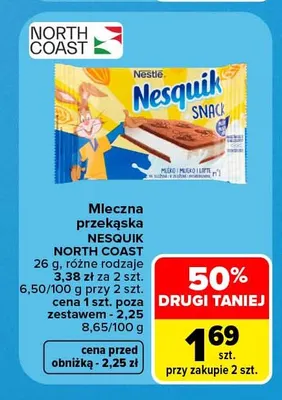 Mleczna przekąska Nesquik North Coast promocja w Carrefour Market