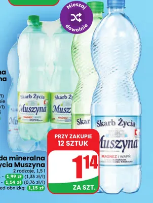 Woda mineralna Skarb Życia Muszyna promocja w Dino