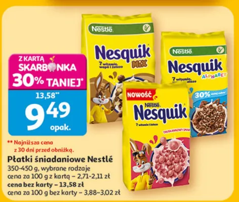 Płatki śniadaniowe promocja w Auchan