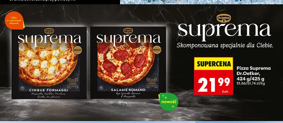 Pizza Suprema Cinque Formaggi Dr. Oetker promocja w Biedronka