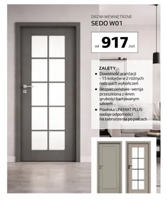 Drzwi wewnętrzne POL-SKONE Sedo promocja w Komfort