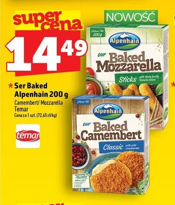Ser Baked Mozzarella Alpenhain promocja w TOPAZ