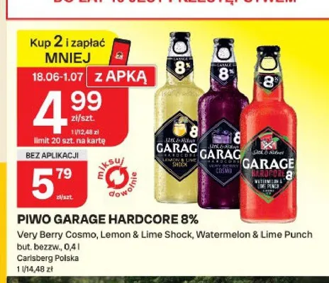 Piwo Garage Hardcore 8% Lemon & Lime Shock promocja w Chorten