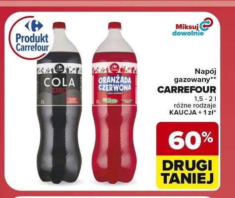 Oranżada czerwona Carrefour promocja w Carrefour Market