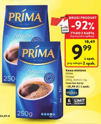 Kawa mielona Prima Finezja promocja w Intermarche
