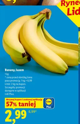 Banany luzem promocja w Lidl