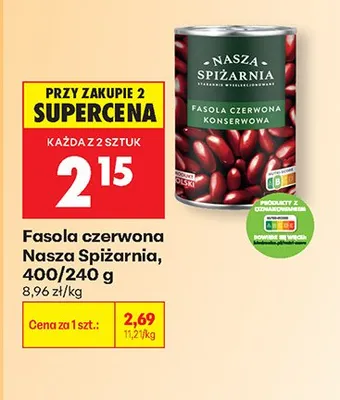 Fasola czerwona Nasza Spiżarnia promocja w Biedronka