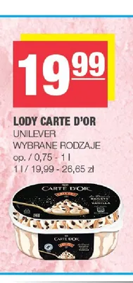 Lody Carte D'Or promocja w SPAR