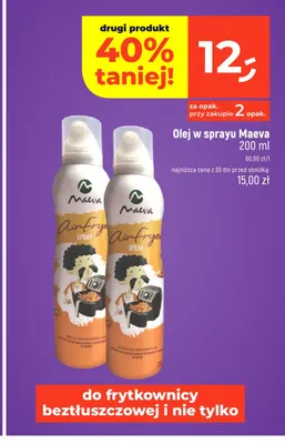 Olej w sprayu Maeva do frytkownicy beztłuszczowej promocja w Dealz