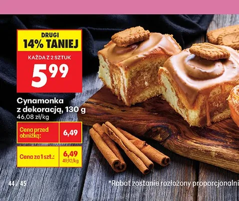 Cynamonka z dekoracją promocja w Biedronka