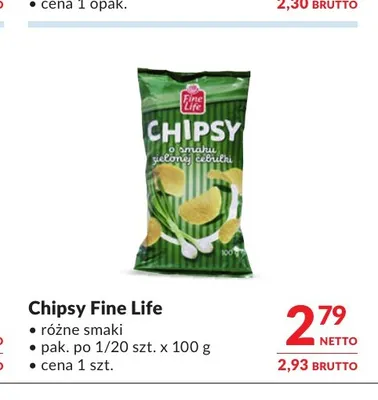 Chipsy Fine Life promocja w Makro