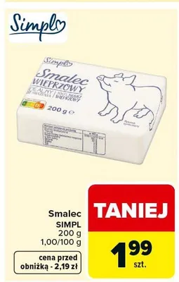 Smalec wieprzowy promocja w Carrefour