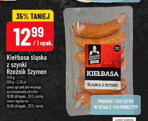 Kiełbasa śląska z szynki Rzeźnik Szymon promocja w POLOmarket