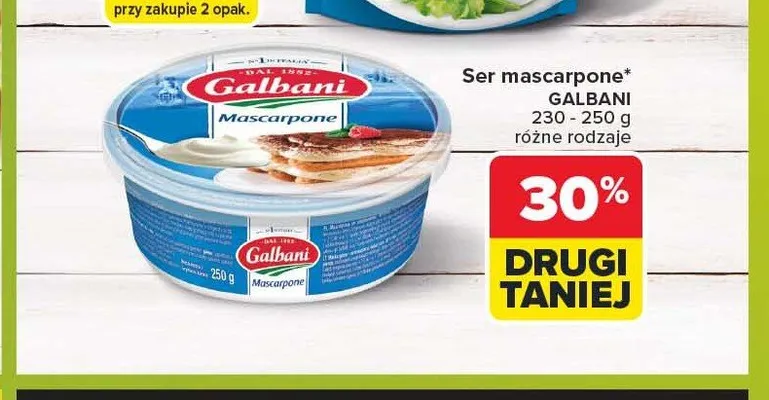 Ser mascarpone Galbani promocja w Carrefour