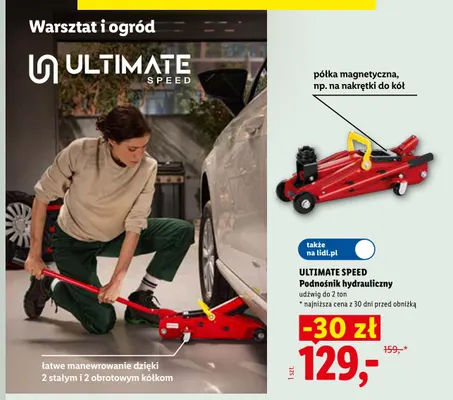 Podnośnik hydrauliczny Ultimate Speed udźwig do 2 ton promocja w Lidl