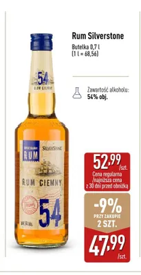 Rum Silverstone Ciemny promocja w Aldi