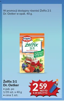 Żelfix 3:1 Dr. Oetker promocja w Makro