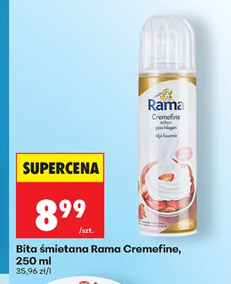 Bita śmietana Rama Cremefine promocja w Biedronka