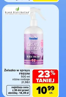 Żelazko w sprayu Fresini promocja w Carrefour