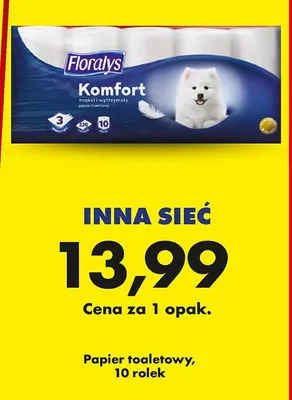 Papier toaletowy Floralys Komfort promocja w Biedronka