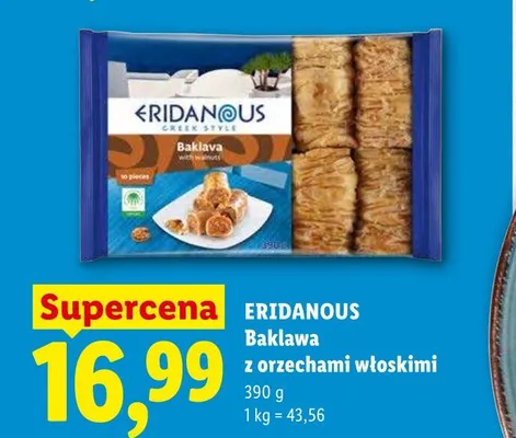 Baklawa z orzechami włoskimi Eridanous promocja w Lidl