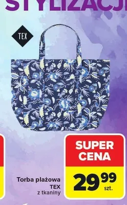 Torba plażowa TEX z tkaniny promocja w Carrefour