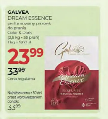Perfumowany proszek do prania Galvea Dream Essence Color & Dark promocja w Drogerie Jawa