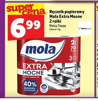 Ręcznik papierowy Mola Extra Mocne 2-pak promocja w TOPAZ