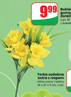 Bukiet gumowy żonkil promocja w Dino