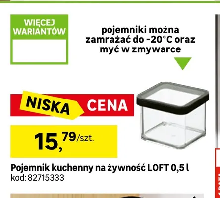 Pojemnik kuchenny na żywność Loft 0,5 l promocja w Leroy Merlin