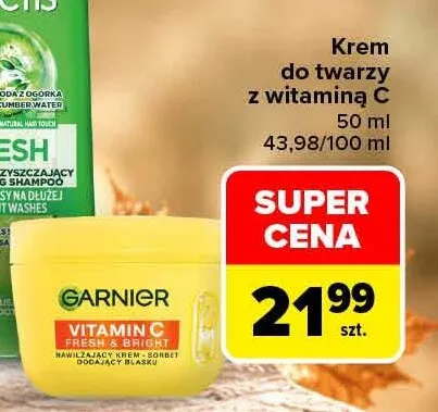 Krem do twarzy z witaminą C Garnier promocja w Carrefour