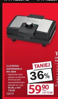 Gofrownica CLATRONIC WA 3606 promocja w Selgros
